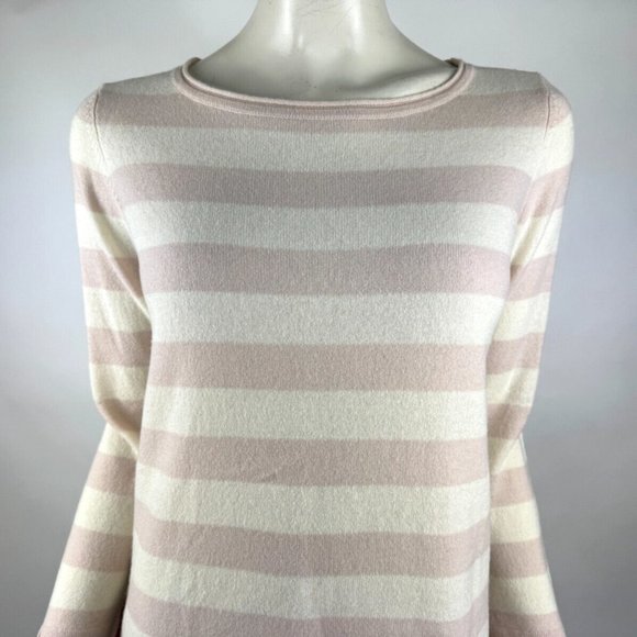 autumn cashmere Striped Pullover Sweater Women S EUC Lightweight Tie Long Sleeve - Picture 6 of 10